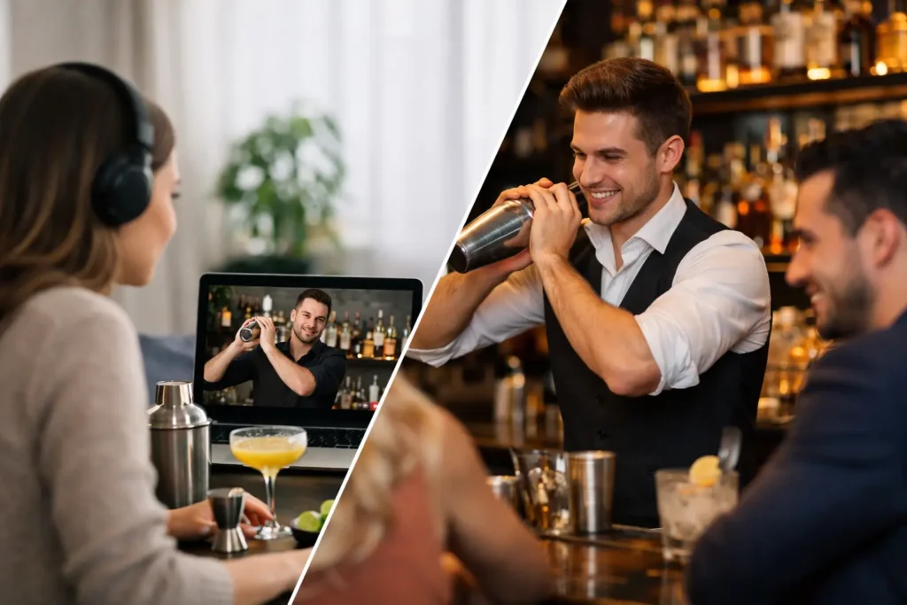 Online vs In Person Bartending: Which Gets You Hired?